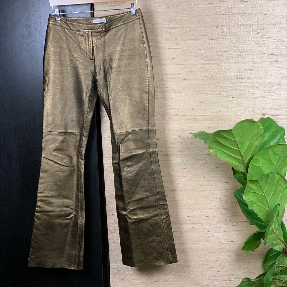 Hugo Buscati Vintage Bronze Boot Cut Leather Jean